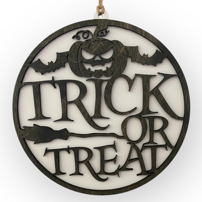 Deko Skylt „Trick or treats“ - 2 Layer