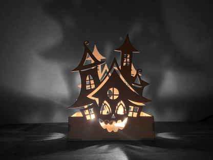 Halloween-Kerzenhalter „Horror Candle“ aus Holz
