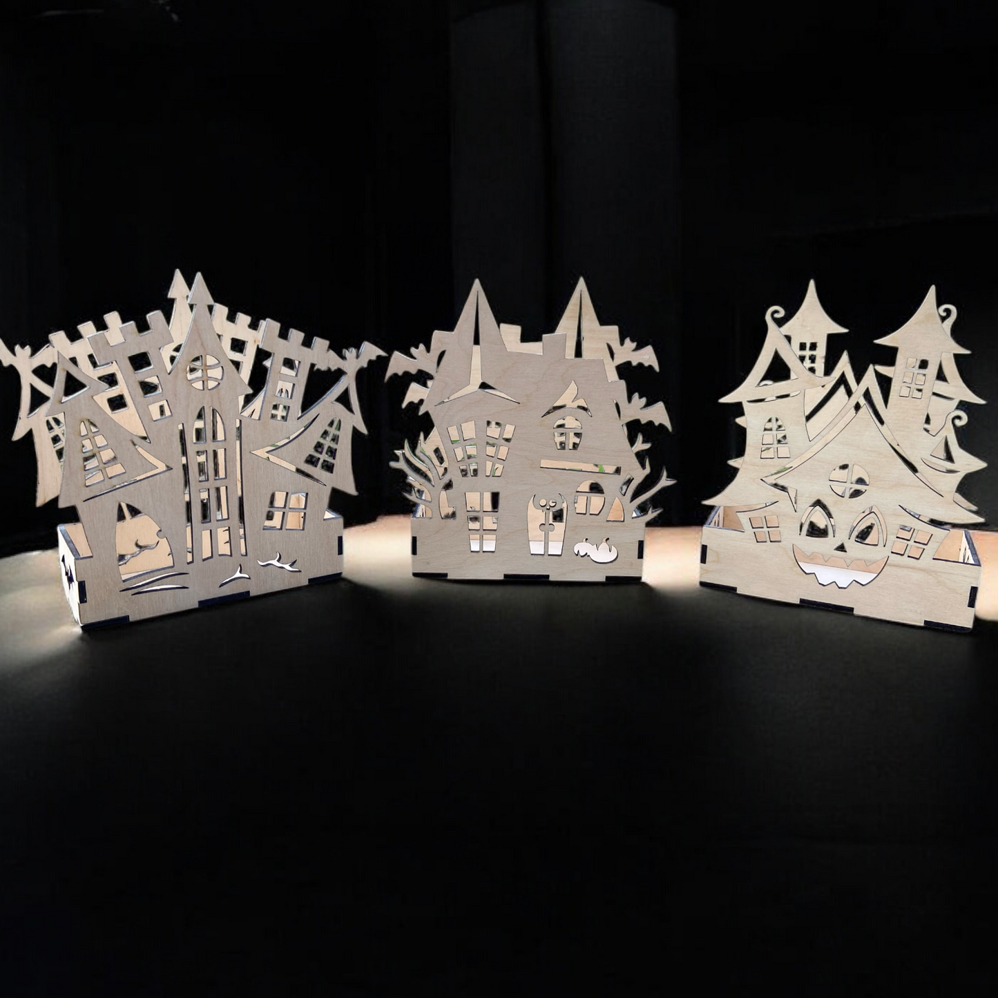 Halloween-Kerzenhalter „Horror Candle“ aus Holz