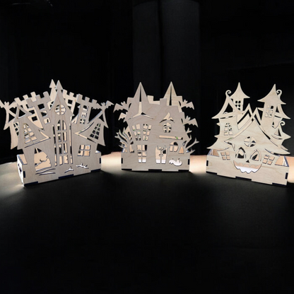 Halloween-Kerzenhalter „Horror Candle“ aus Holz