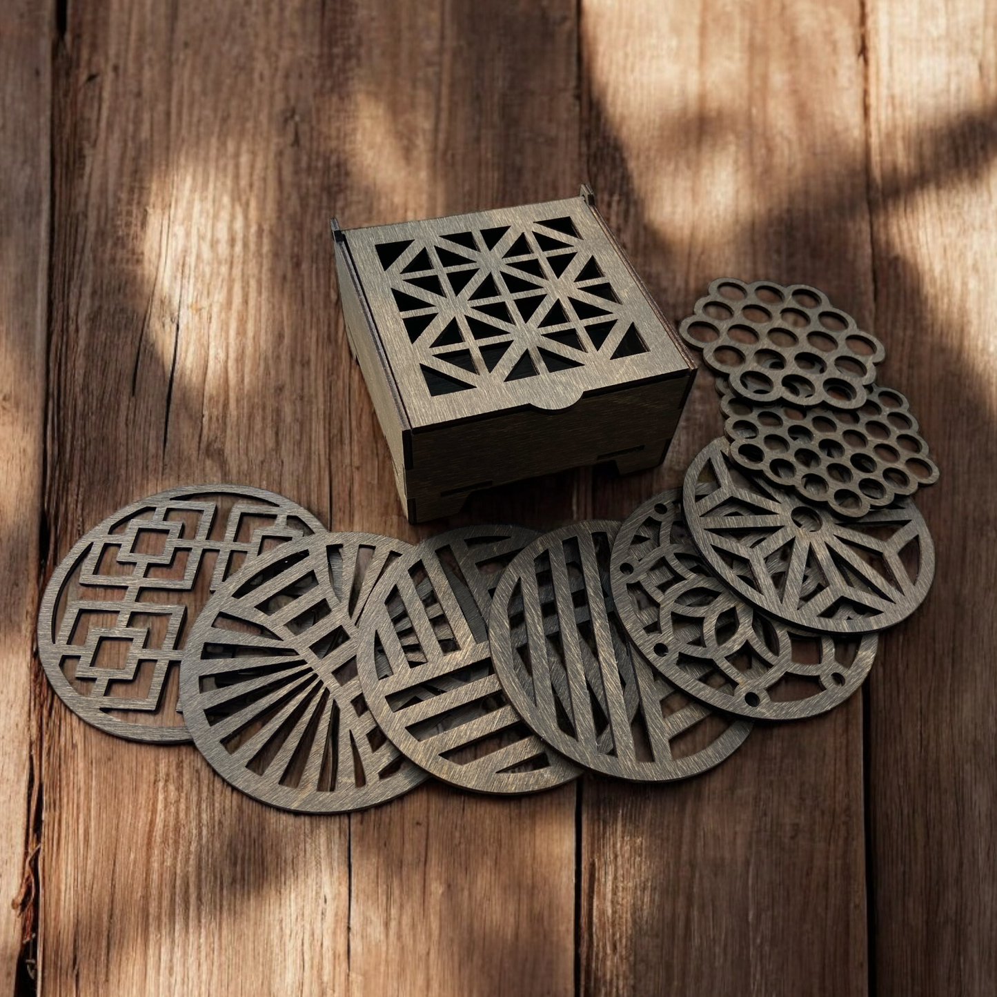 Untersetzer „Nordic Coffee Flow“ – verschiedene Varianten