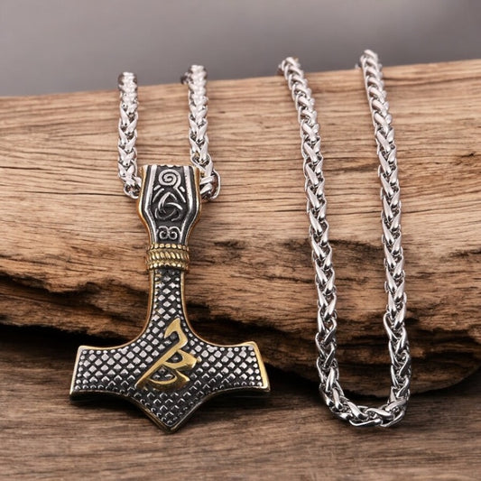 Thunder God Mjolnir Halsband - olika färger