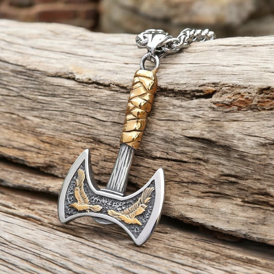 Halsband "Raven Axe - Viking"