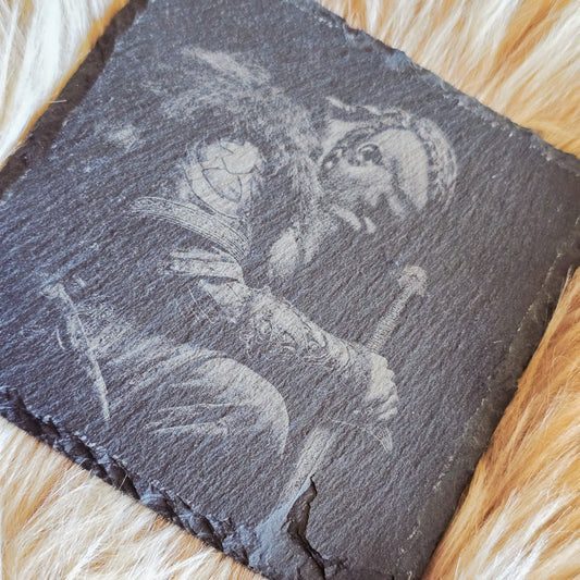 Slate Coasters 10x10cm – Viking 2