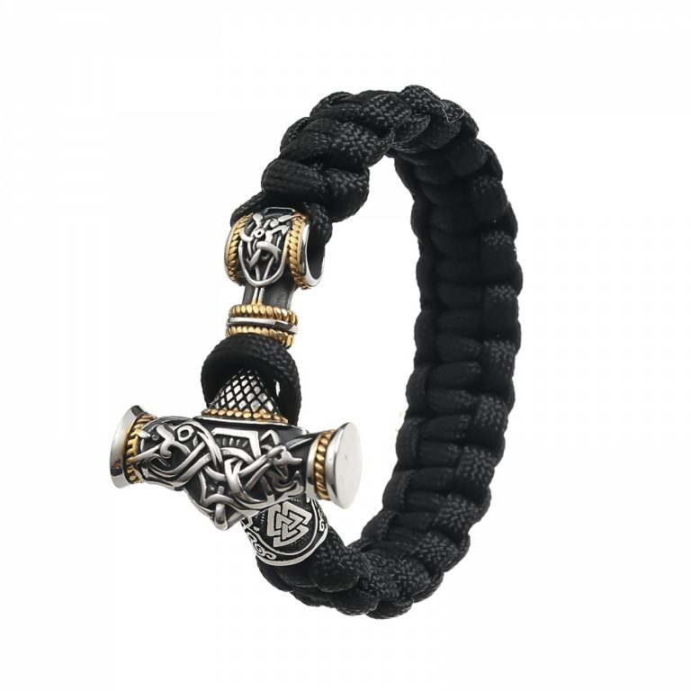 Paracord-Armband „Mjölnir Asgard-Knot“ (Zweifarbig)