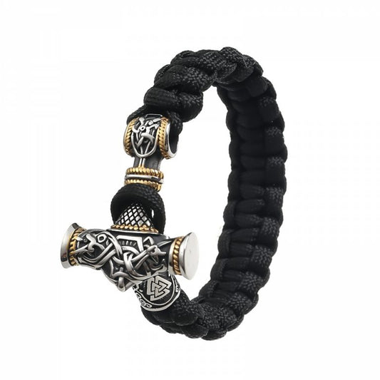 Paracord-Armband „Mjölnir Asgard-Knot“ (Zweifarbig)