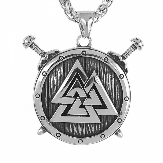 Halsband "Valknut Shield" (2025) Silver