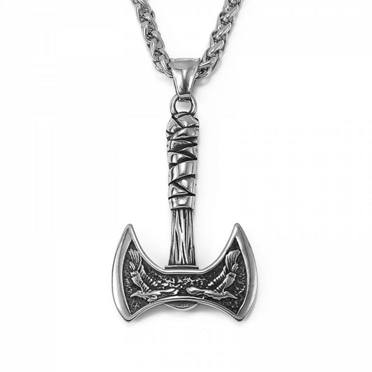 Halsband "Raven Axe - Viking"