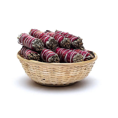 Vit Salvia Smudgebunt med Rosblad - 100mm