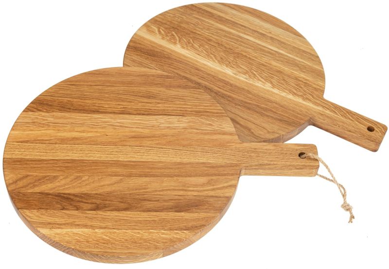 Pizza board oiled oak with handle - 40x30cm 