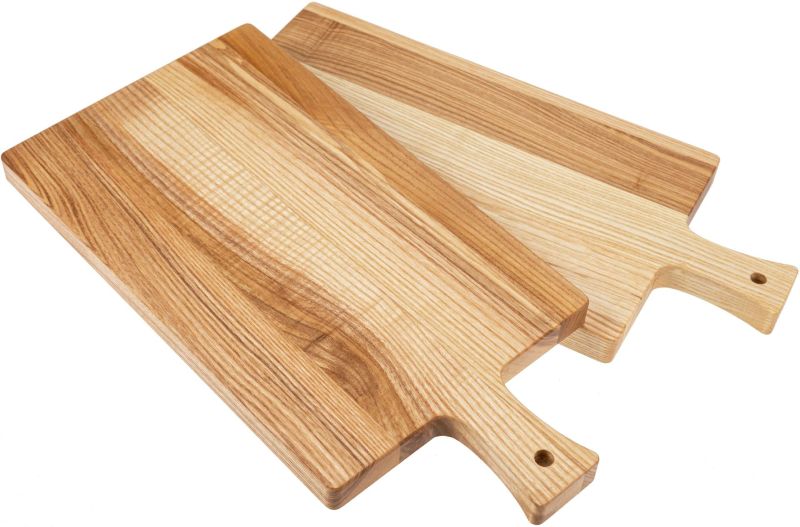 Schneidebrett mit Griff - Kernesche geölt - 40x20cm